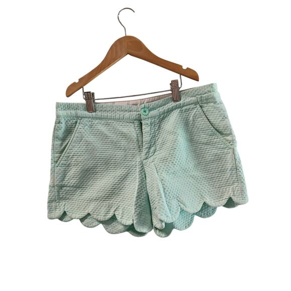 Lilly Pulitzer Buttercup Shorts/Scalloped Hem / Turquoise/2 - Picture 1 of 10